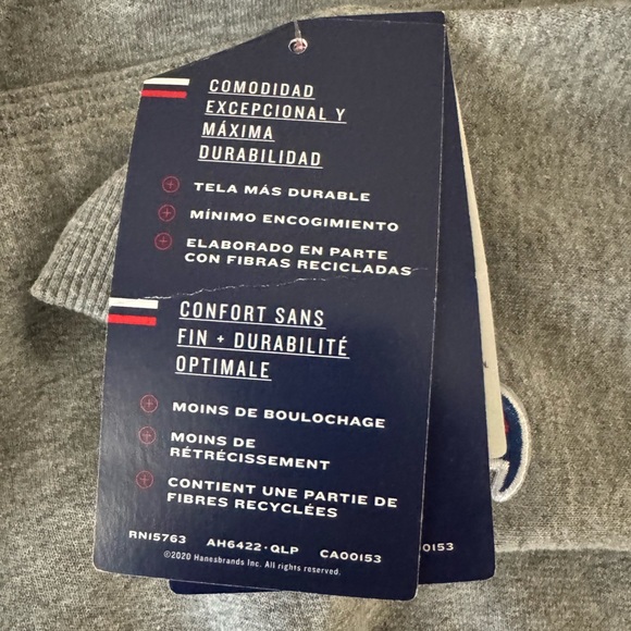 Champion Powerblend Waves Oxford Gray Fleece Hoodie Men Size S NWT - Picture 6 of 7